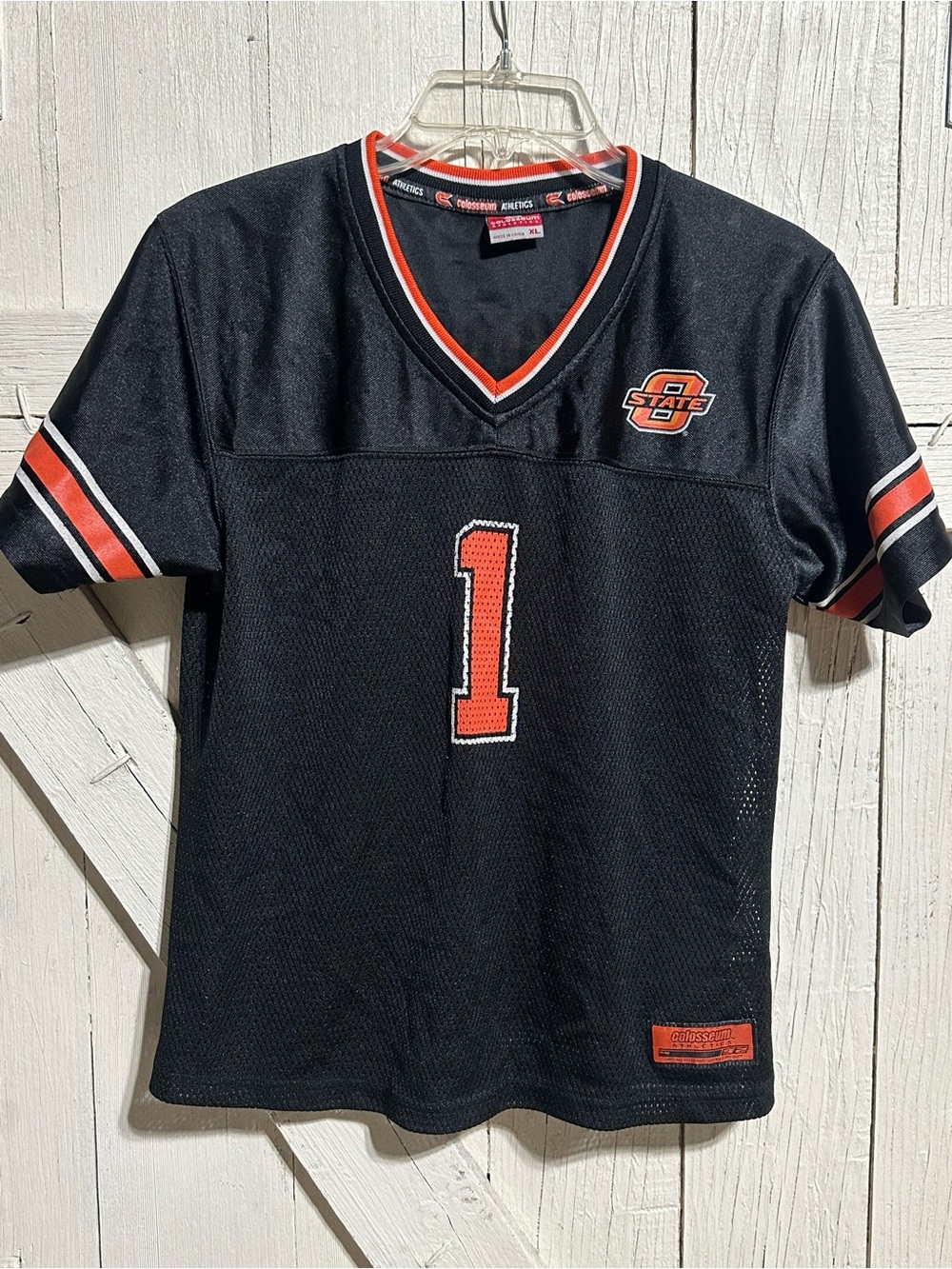 Black & Orange Number 1 Football Jersey